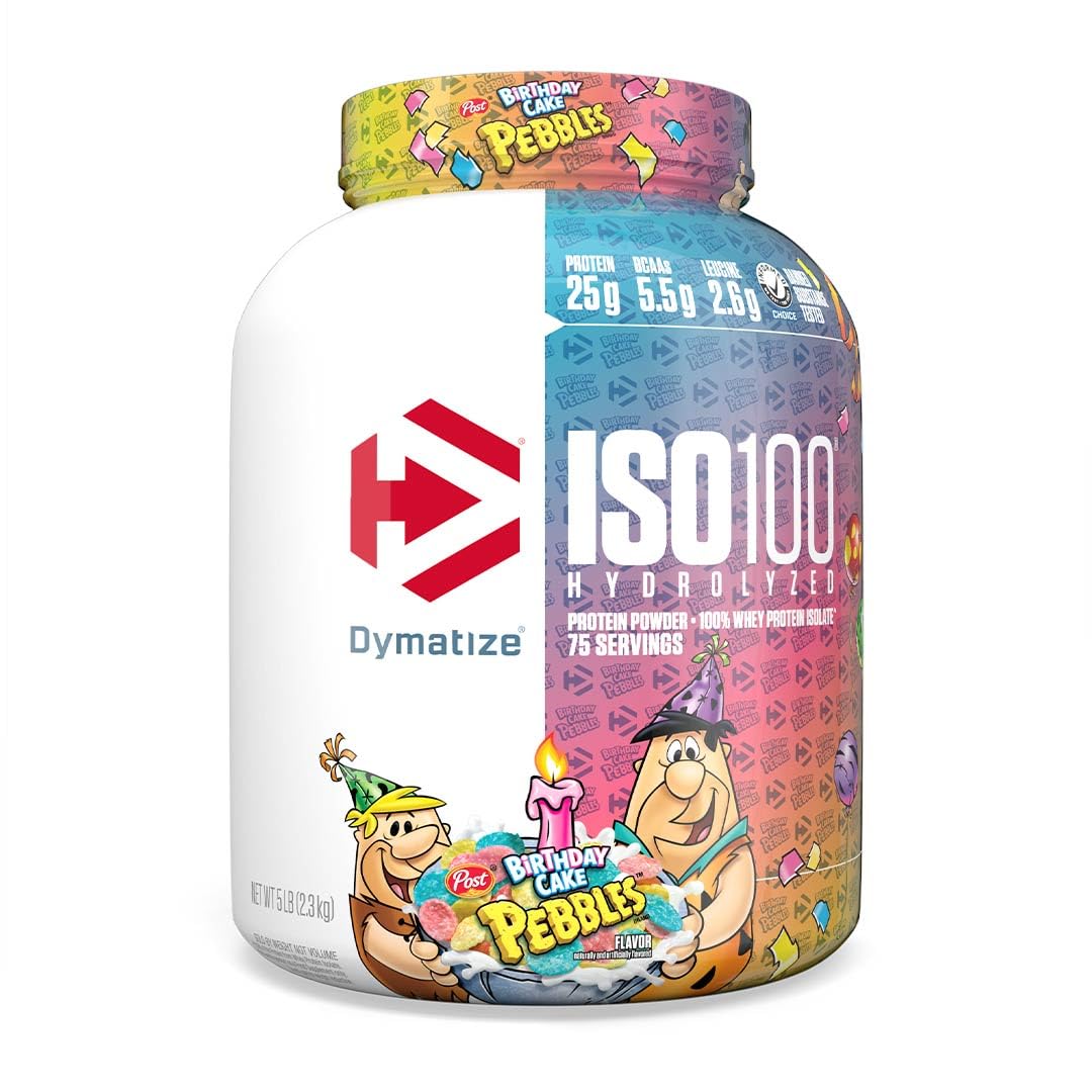 Dymatize Nutrition ISO100 Hydrolyzed Whey Protein Isolate | Fast-Digesting | Muscle Recovery Formula with Amino Acids | Low Sugar & Fat | 5 lbs