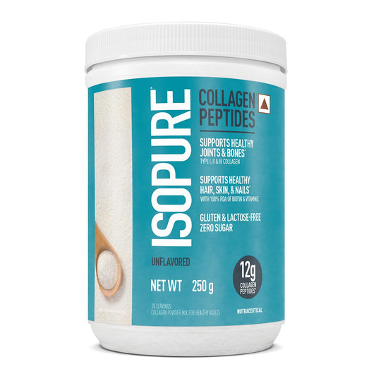 Isopure Collagen Peptides | with Biotin & Vit E(100% RDA)| For healthy Skin| Hair| Nails| Joints & Bones
