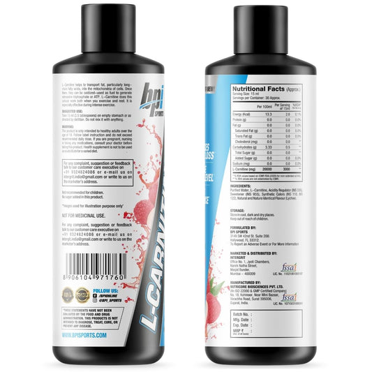 BPI Sports Liquid-Carnitine 3000 Stimulant Free Liquid Shots for Men and Women | Workout Drink for Performance and Muscle Recovery | 30 Servings