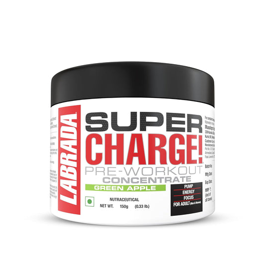 Labrada Super Charge Pre-Workout Concentrate | 0.75g L-Arginine | 375mg L-Citrulline Malate | 2g Beta Alanine | 150mg Caffeine Anhydrous | 250mg Ashwagandha Extract)
