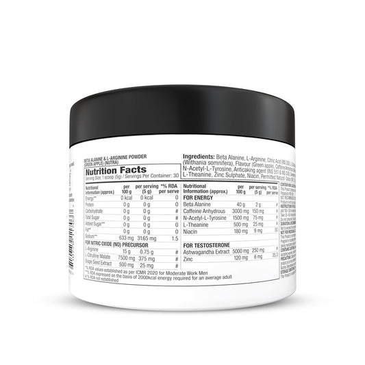 Labrada Super Charge Pre-Workout Concentrate | 0.75g L-Arginine | 375mg L-Citrulline Malate | 2g Beta Alanine | 150mg Caffeine Anhydrous | 250mg Ashwagandha Extract)