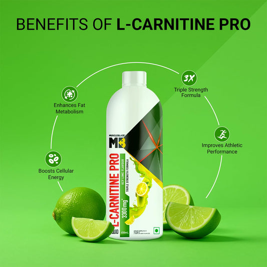 MuscleBlaze Liquid L-Carnitine PRO | 3300mg L- Carnitine |Triple Strength Formula