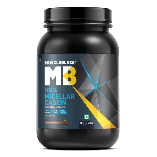 MuscleBlaze 100% Micellar Casein |Chocolate | 1 kg| 2.2 lb