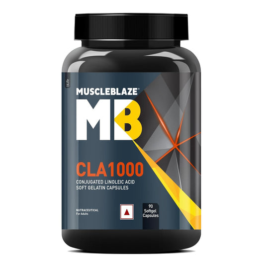 MuscleBlaze CLA 1000 | 90 Softgel Capsules | Fat Burner | Supports Weight Loss | Fuels Metabolism