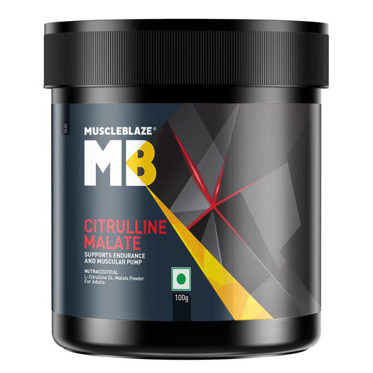 MuscleBlaze Citrulline Malate Powder | Unflavoured |100 G| Supports Endurance & Muscle Pump| 1 Count |50 Servings