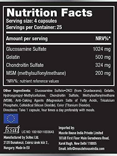 ONE SCIENCE NUTRITION Jointx | Formulated with Glucosamine and Chondroitin| Supports Cartilage Repair| Reduces Joint Pain | 100 Caps