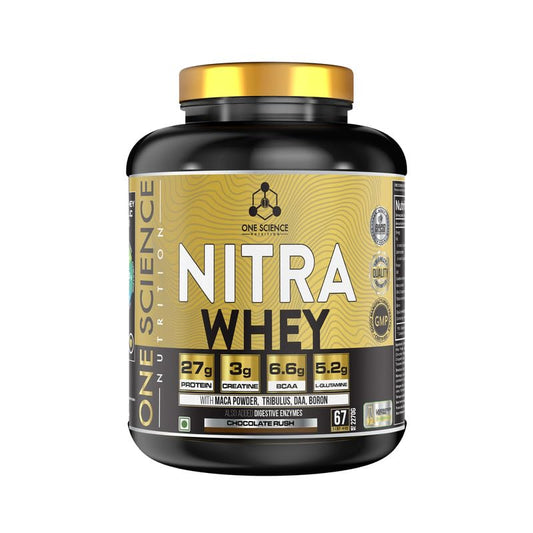 One Science Nutrition (OSN) Nitra Whey | DAA| Tribulus Terrestis| Maca powder and Boron & Creatine Monohydrate | 27g Protein, 3g Creatine, 5.2g Glutamine, 6.6g BCAA | 5 lbs