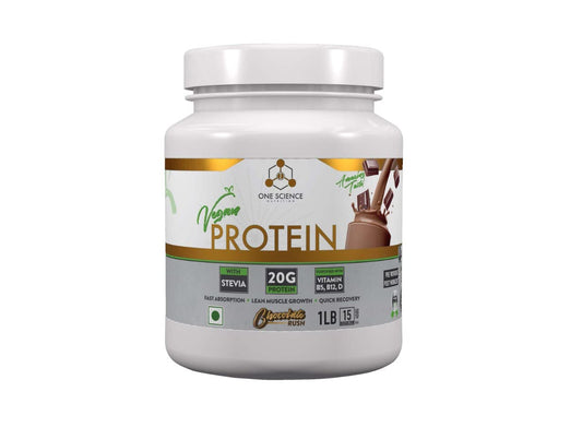 One Science Nutrition (OSN) Vegan Protein Powder | Plant Source Protein | With Added Stevia |Fast Absorption & Recovery | Lean Muscle Growth | 20g Protein + Vitamin B5, B12, D | Chocolate Rush