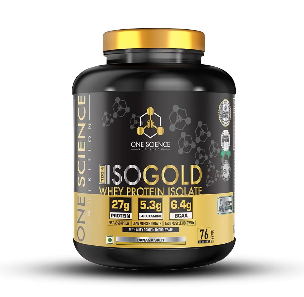 One Science Nutrition (OSN) Iso Gold Whey Protein 5 lbs Grass Fed Whey | 27g Protein | 5.3g Glutamine | 6.4g BCAA