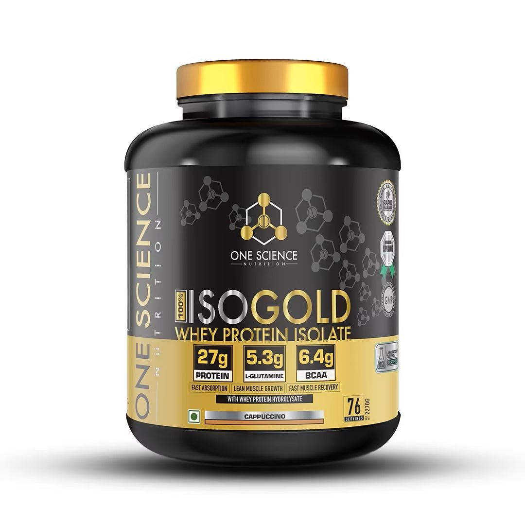 One Science Nutrition (OSN) Iso Gold Whey Protein 5 lbs Grass Fed Whey | 27g Protein | 5.3g Glutamine | 6.4g BCAA