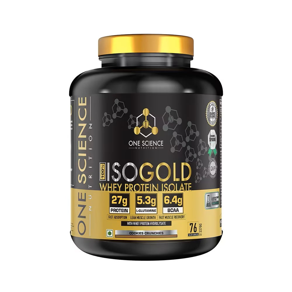 One Science Nutrition (OSN) Iso Gold Whey Protein 5 lbs Grass Fed Whey | 27g Protein | 5.3g Glutamine | 6.4g BCAA