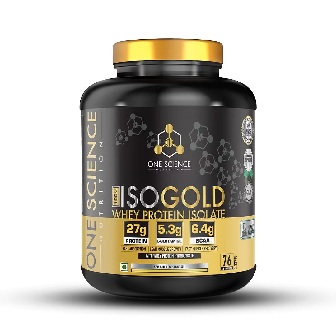 One Science Nutrition (OSN) Iso Gold Whey Protein 5 lbs Grass Fed Whey | 27g Protein | 5.3g Glutamine | 6.4g BCAA