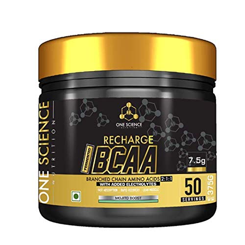 One Science Nutrition (OSN) Recharge BCAA | Intense Pre-Workout Drink | Fat loss & Muscle Recovery Formula | Performance Booster |50 Servings