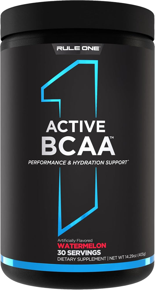Rule 1 Active BCAA | Performance| Hydration| and Recovery Support with 5g BCAAs + Electrolytes| L-Glutamine| and Citrulline |30 Servings