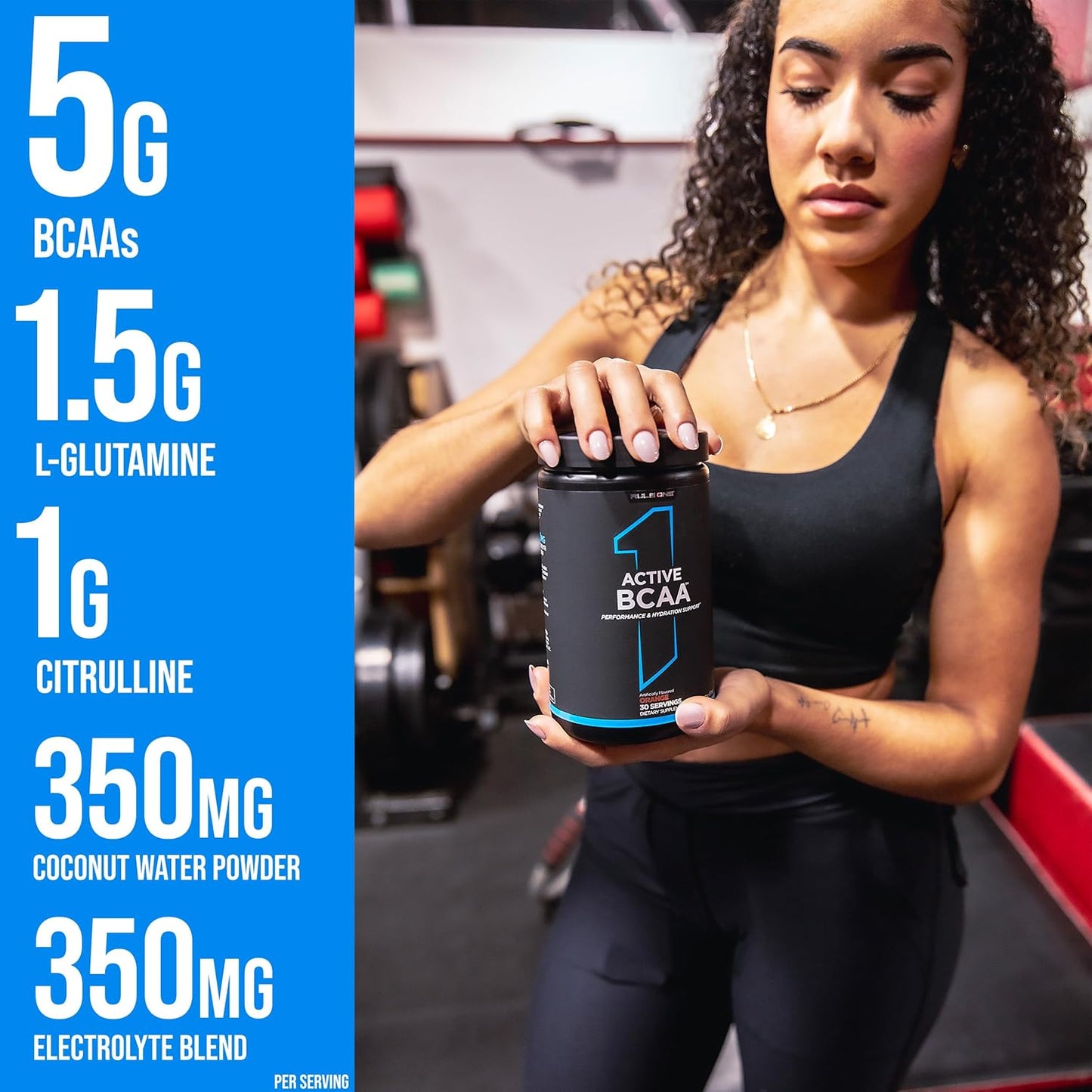 Rule 1 Active BCAA | Performance| Hydration| and Recovery Support with 5g BCAAs + Electrolytes| L-Glutamine| and Citrulline |30 Servings