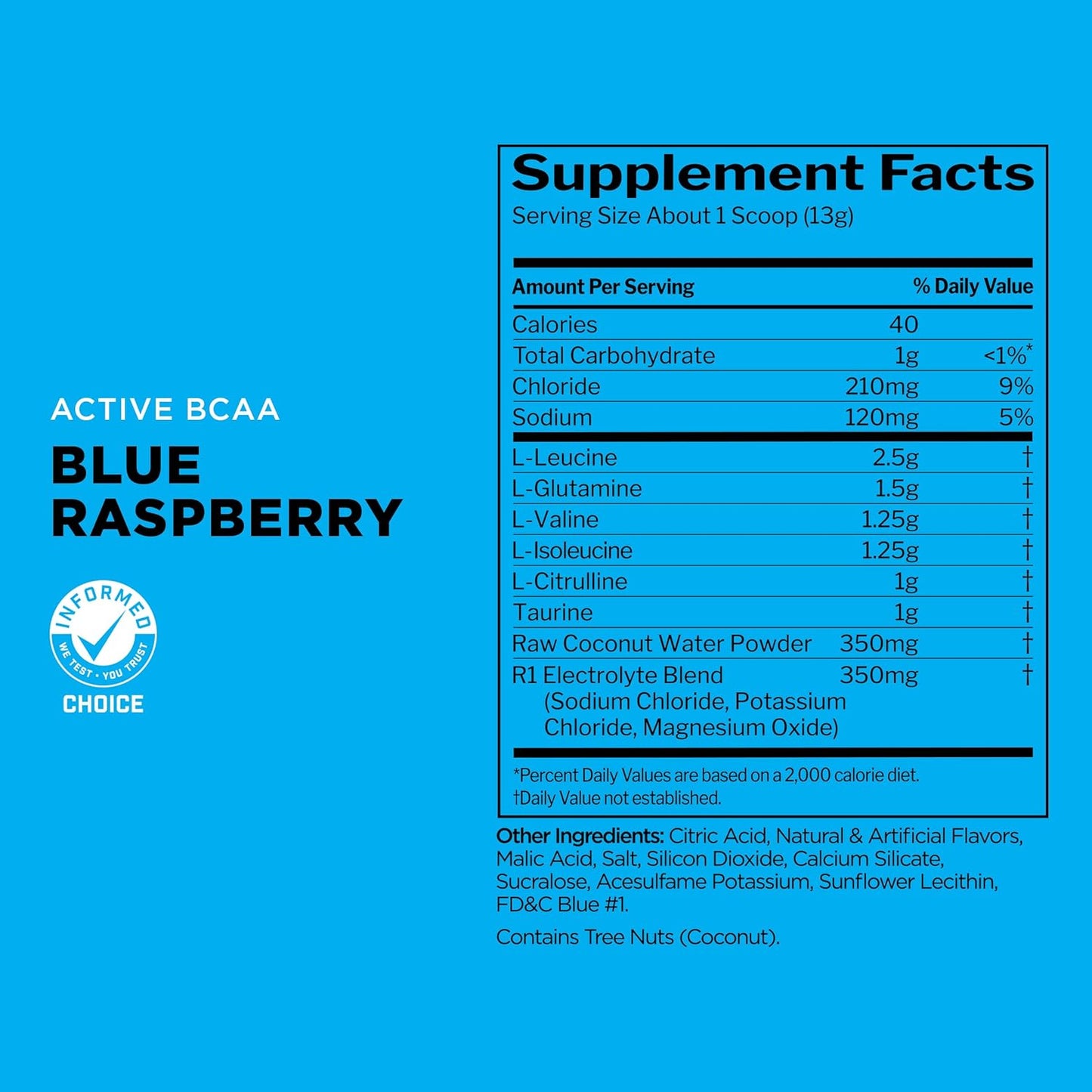Rule 1 Active BCAA | Performance| Hydration| and Recovery Support with 5g BCAAs + Electrolytes| L-Glutamine| and Citrulline |30 Servings