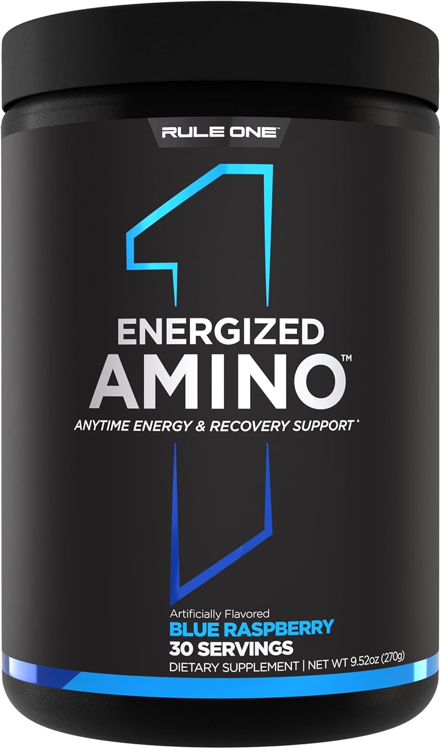 Rule 1 Energized Amino – |Anytime Energy and Recovery Support with BCAAs| Glutamine| Citrulline| Beta Alanine I and Caffeine from Green Coffee & Tea Leaf Extracts |30 Servings