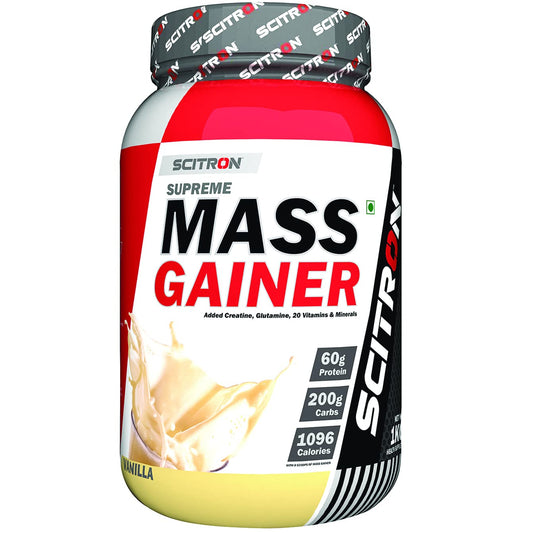 Scitron Supreme Mass Gainer |Post Workout| 20 Vitamins & Minerals| Weight Gainer |2.2 lbs | 1 kg
