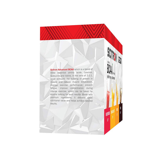 Scitron Advanced BCAA 100% Vegan |4 Flavour Variety Box | 28 Servings |7 Single Servings of each flavour