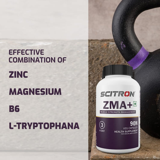 Scitron ZMA+ 90N Capsules | Zinc, Magnesium, B6 & L-Tryptophan | Sleep, Recovery & Hormone Support