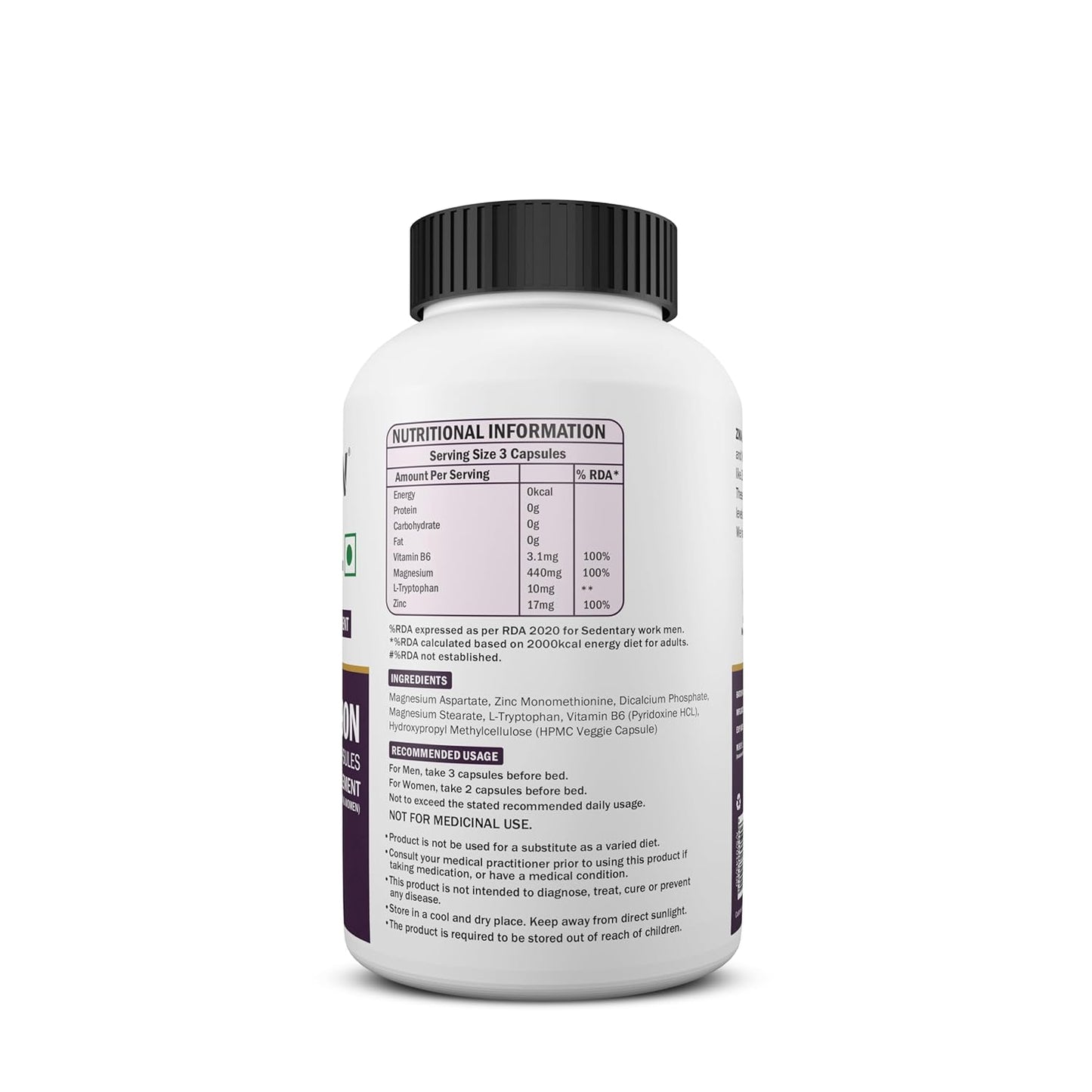 Scitron ZMA+ 90N Capsules | Zinc, Magnesium, B6 & L-Tryptophan | Sleep, Recovery & Hormone Support