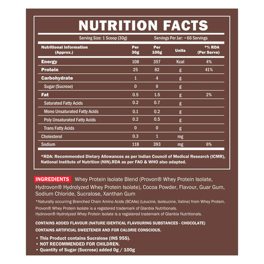 Scitron HYDRO ISO Whey |66 Servings | 25g Protein | 5g BCAAs | 0g Sugar| 4.4lbs (2kg)