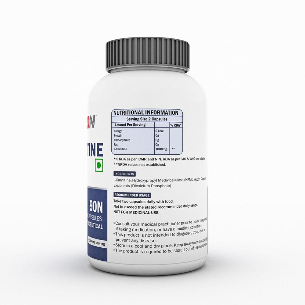 Scitron L-Carnitine |1000mg L-Carnitine| Weight Management| 90 Veg Caps