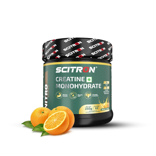 Scitron Nitro Series Creatine Monohydrate |3g Creatine| 62 Servings| No Added Sugar| Increase Endurance | 250g
