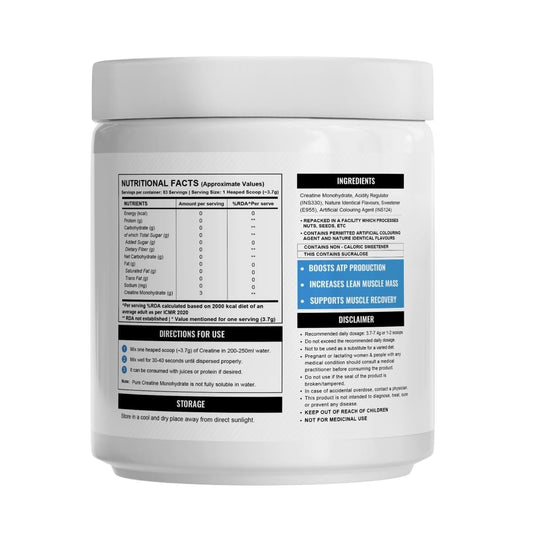 Wellcore Pure Micronised Creatine Powder | For Enhanced Muscle Strength With Rapid Absorption | Creatine Monohydrate