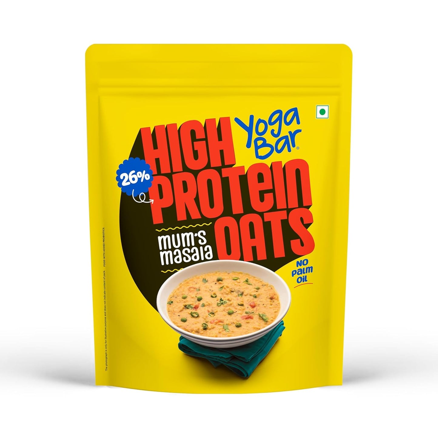 Yogabar 26g High Protein Oats |Breakfast Cereal with Wholegrains| 26% Protein & No added sugar | Oats High Protein for Gym | Premium Protein Blend with Whey Protein Powder