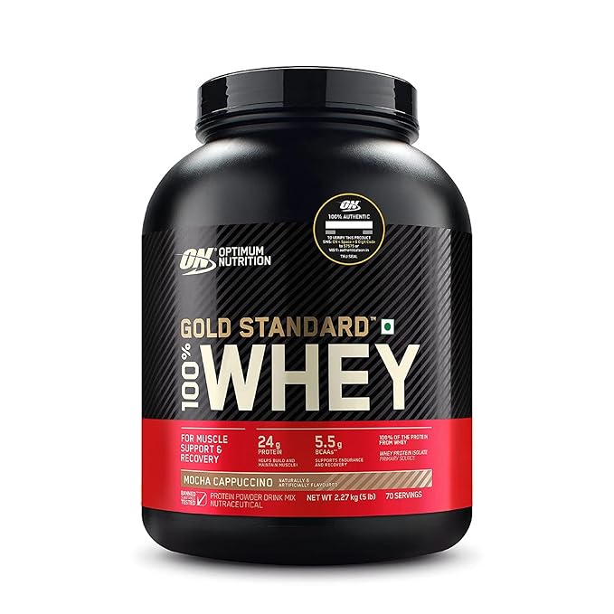 Optimum Nutrition (ON) Gold Standard 100% Whey Protein | for Muscle Support & Recovery | Vegetarian - Primary Source Whey Isolate