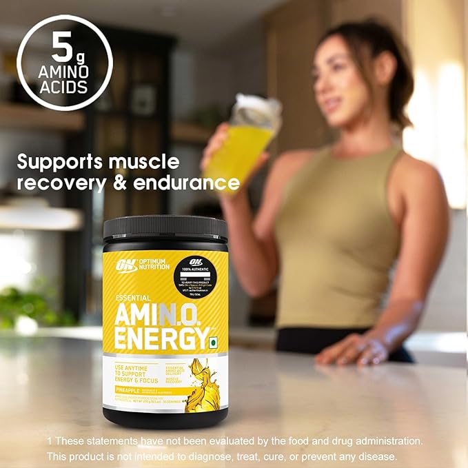 Optimum Nutrition (ON) Amino Energy - Pre Workout with Green Tea Extract | BCAA | Amino Acids | Energy Powder | 30 Servings