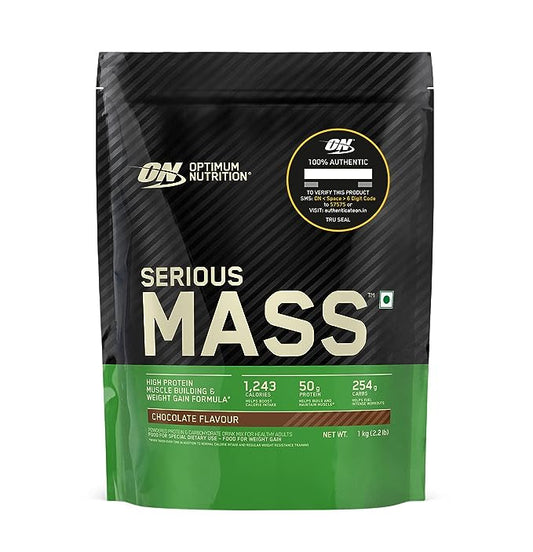 OPTIMUM NUTRITION (ON) Serious Mass Gainer powder (Veg) | Vitamins & Minerals | High Protein High Calorie Weight Gainer with 3gm Creatine
