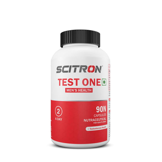 Scitron TEST ONE Testosterone Supplement for Men with Fenugreek |Tribulus Terrestris & Boron Citrate | Enhance Performance| Drive & Natural Testosterone Levels | 90-Capsule