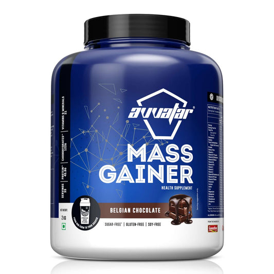 Avvatar Mass Gainer | Belgian Chocolate Flavour | 21 Vitamins & Minerals