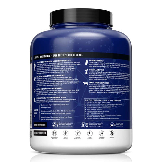 Avvatar Mass Gainer | Belgian Chocolate Flavour | 21 Vitamins & Minerals