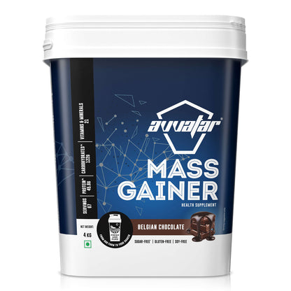 Avvatar Mass Gainer | Belgian Chocolate Flavour | 21 Vitamins & Minerals