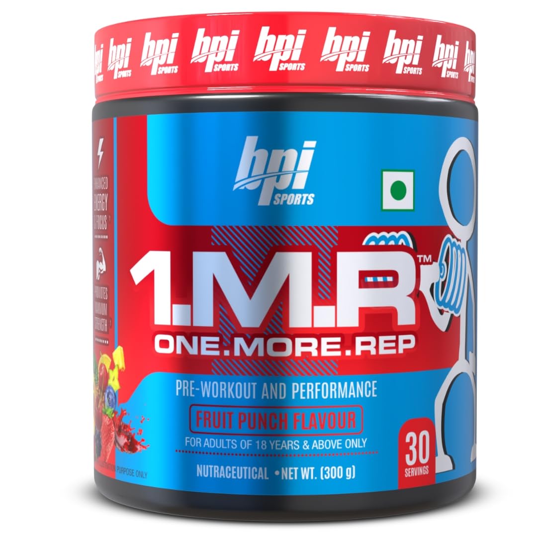 BPI Sports 1.M.R. - One More Rep Pre-Workout Powder | Increase Energy and Stamina | Intense Strength | Recover Faster | 300 GM | 30 servings
