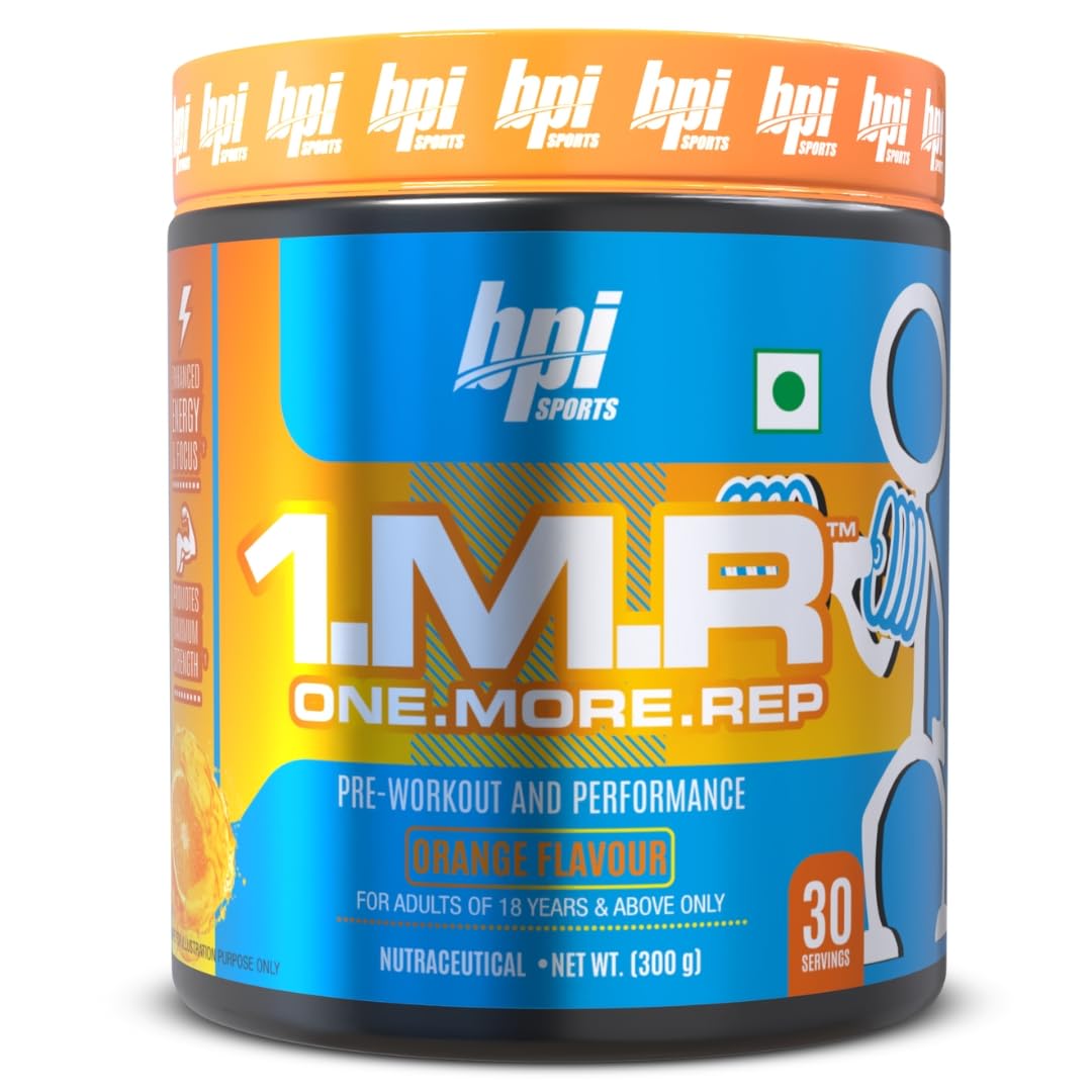 BPI Sports 1.M.R. - One More Rep Pre-Workout Powder | Increase Energy and Stamina | Intense Strength | Recover Faster | 300 GM | 30 servings