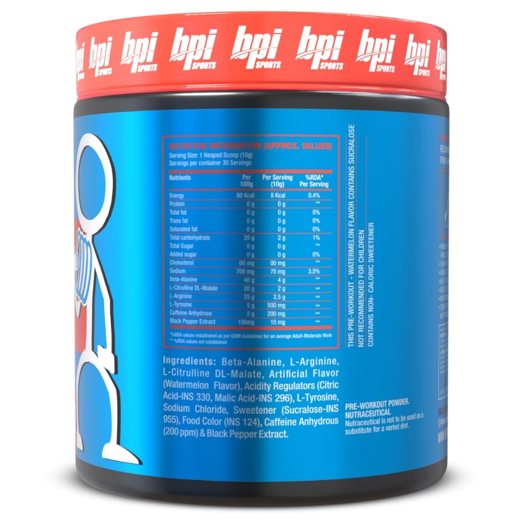 BPI Sports 1.M.R. - One More Rep Pre-Workout Powder | Increase Energy and Stamina | Intense Strength | Recover Faster | 300 GM | 30 servings