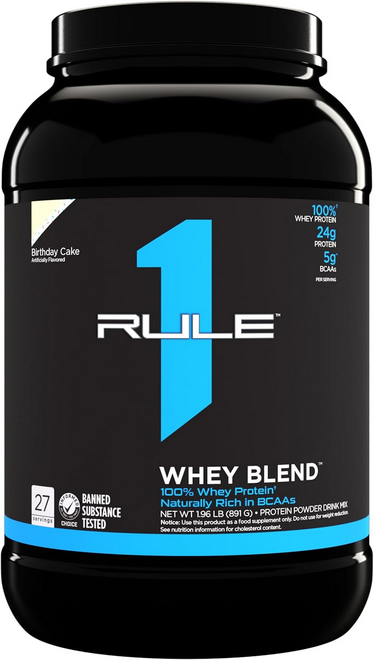 Rule One Proteins | R1 Whey Blend | 24g Fast-Acting Whey Protein Concentrates | Isolates | and Hydrolysates Per Serving | with Naturally Occurring EAAs and BCAAs