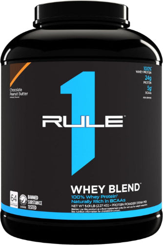 Rule1 Whey Protein |24g Fast-Acting Protein from All-Whey Sources with Naturally Occurring EAAs & BCAAs for Workout Recovery or Anytime Use