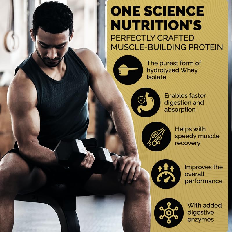 One Science Nutrition (OSN) HYDRO GOLD Protein Powder | 5lbs | Hydrolyzed Whey for easy digestion | highly-refined and low-calorie protein | 26g Isolate Protein | 5.5g BCAA