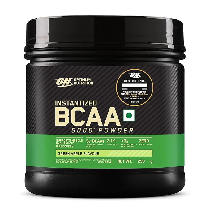 Optimum Nutrition (ON) BCAA | 5g BCAAs in 2:1:1 Ratio | 30 servings | For Muscle Recovery & Endurance | Intra workout | Informed Choice certified | 250gm