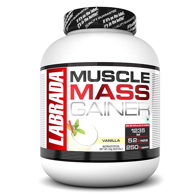 Labrada Muscle Mass Gainer Powder | Gain Weight | Post-Workout | 52g P NucleusNutrition Labrada Muscle Mass Gainer Powder | Gain Weight | Post-Workout | 52g P NucleusNutrition