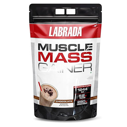 Labrada Muscle Mass Gainer Powder | Gain Weight | Post-Workout | 52g Protein | 250g Carbs | 1g Creatine | 500mg L-Carnitine | 9 Servings