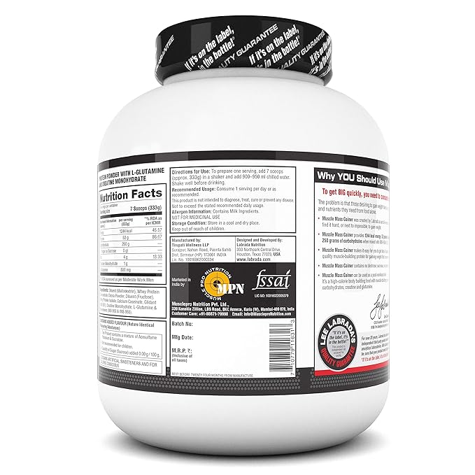 Labrada Muscle Mass Gainer Powder | Gain Weight | Post-Workout | 52g P NucleusNutrition Labrada Muscle Mass Gainer Powder | Gain Weight | Post-Workout | 52g P NucleusNutrition