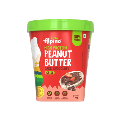 ALPINO High Protein Dark Chocolate Peanut Butter |Roasted Peanuts |Protein Blend |Source of Healthy Fats & Dietary Fibre