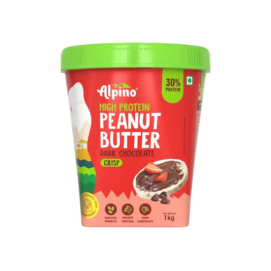 ALPINO High Protein Dark Chocolate Peanut Butter |Roasted Peanuts |Protein Blend |Source of Healthy Fats & Dietary Fibre