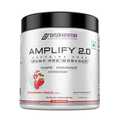 Cutler Nutrition Amplify - Caffeine Free Pre Workout for Men and Women | Stimulant Free| Arginine | Coconut Water and L-Citrulline